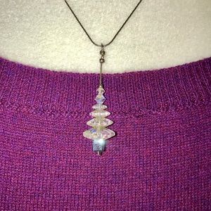 Beaded Christmas Tree Necklace